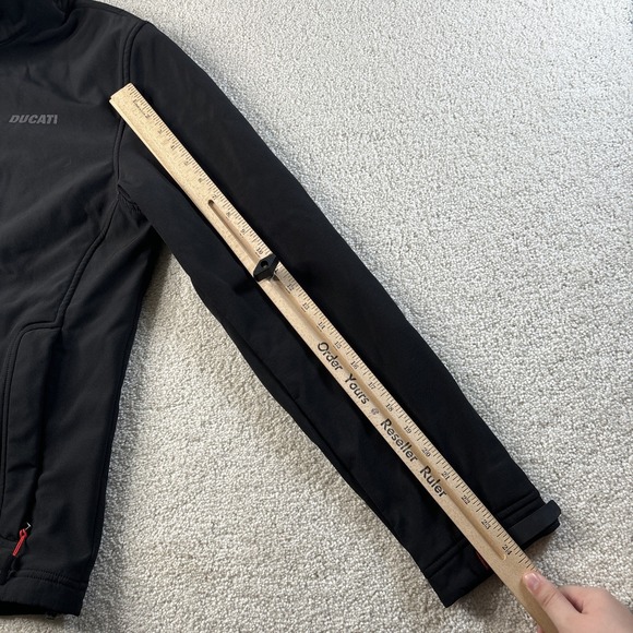 Ducati Rev'T! Jacket Men's Large Black Softshell Fleece Motorcycle Riding Moto - Picture 7 of 13